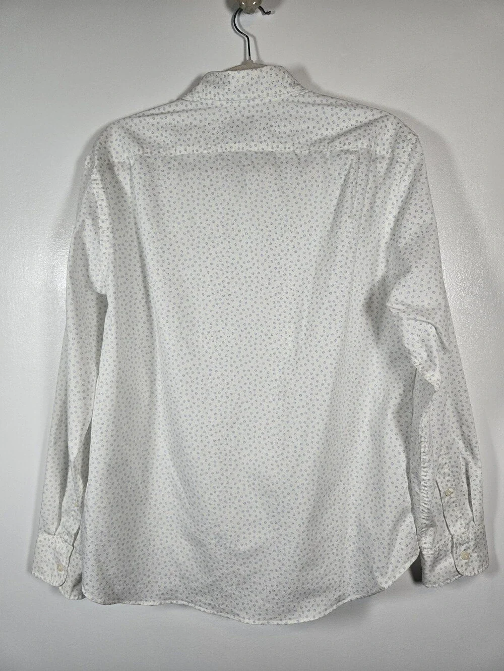 J. Crew Slim Untucked Flex Performance Button Down Shirt Size Large White Floral